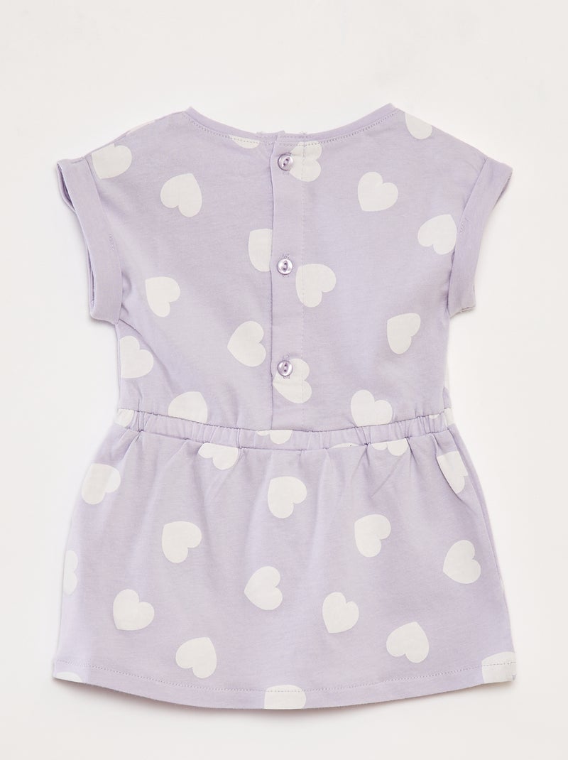 Robe en jersey à motif VIOLET - Kiabi
