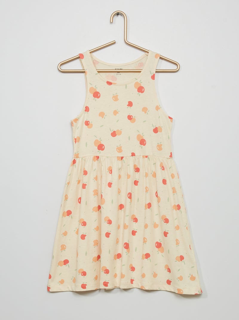 Robe en jersey à motifs blanc pomme - Kiabi