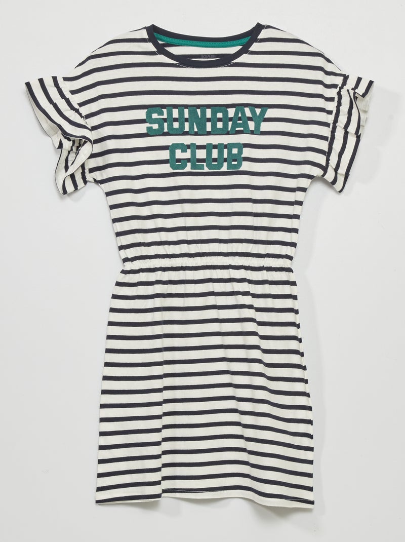 Robe en jersey à rayures Bleu - Kiabi
