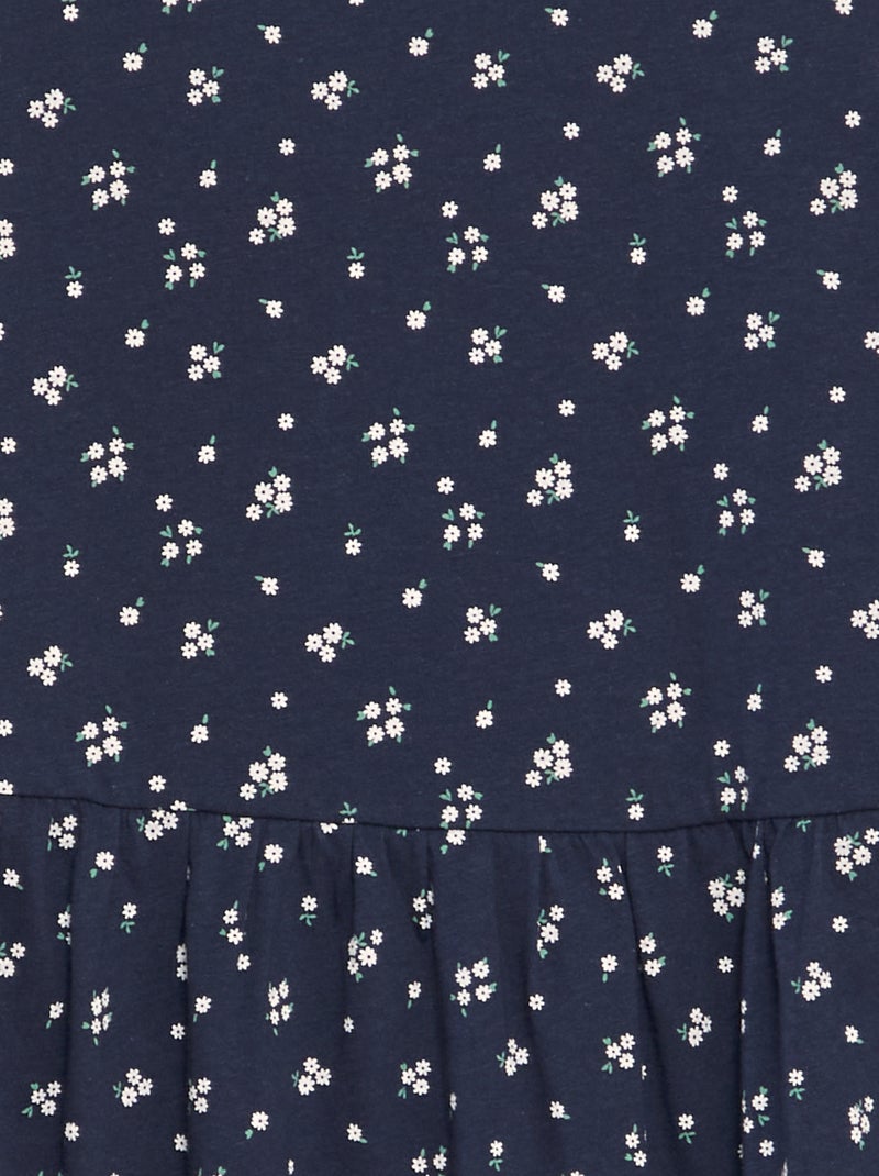 Robe en jersey avec imprimé fantaisie Bleu marine - Kiabi
