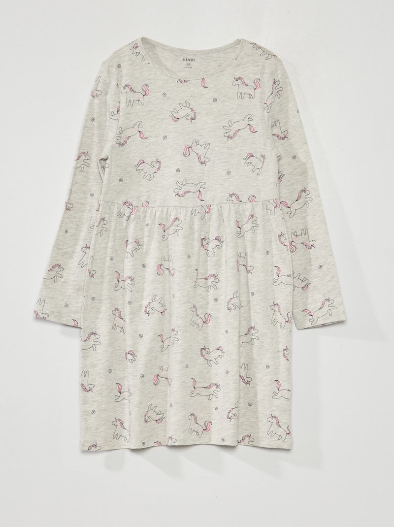 Robe en jersey avec imprimé Gris - Kiabi