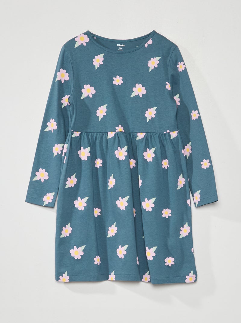 Robe en jersey avec imprimé Rose - Kiabi