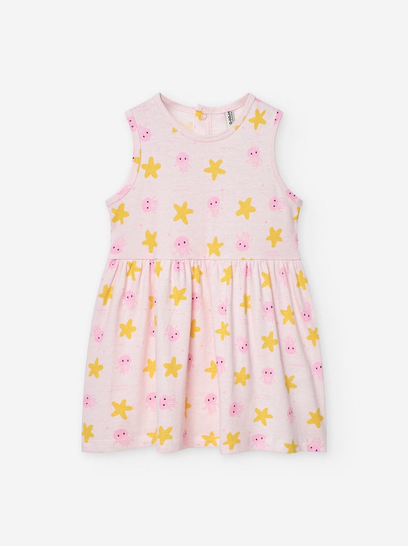Robe en Jersey avec Imprimé Rose clair - Kiabi