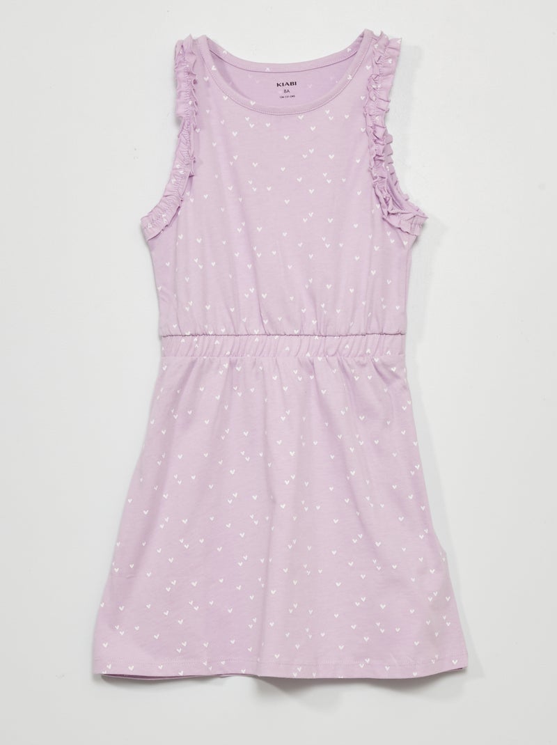 Robe en jersey avec imprimé Violet - Kiabi