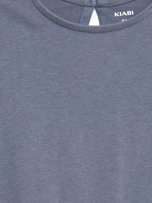 Robe en jersey avec manches courtes en broderies anglaises - Kiabi