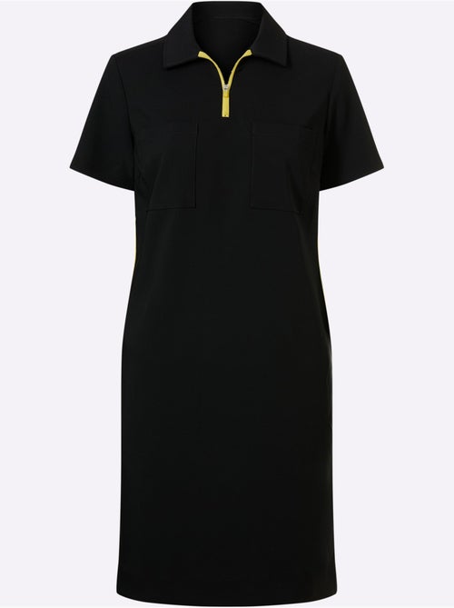 Robe En Jersey Bandes Latérales Contrastées - Taille Standard - Helline - Kiabi Robe En Jersey Bandes Latérales Contrastées - Taille Standard - Helline - Kiabi