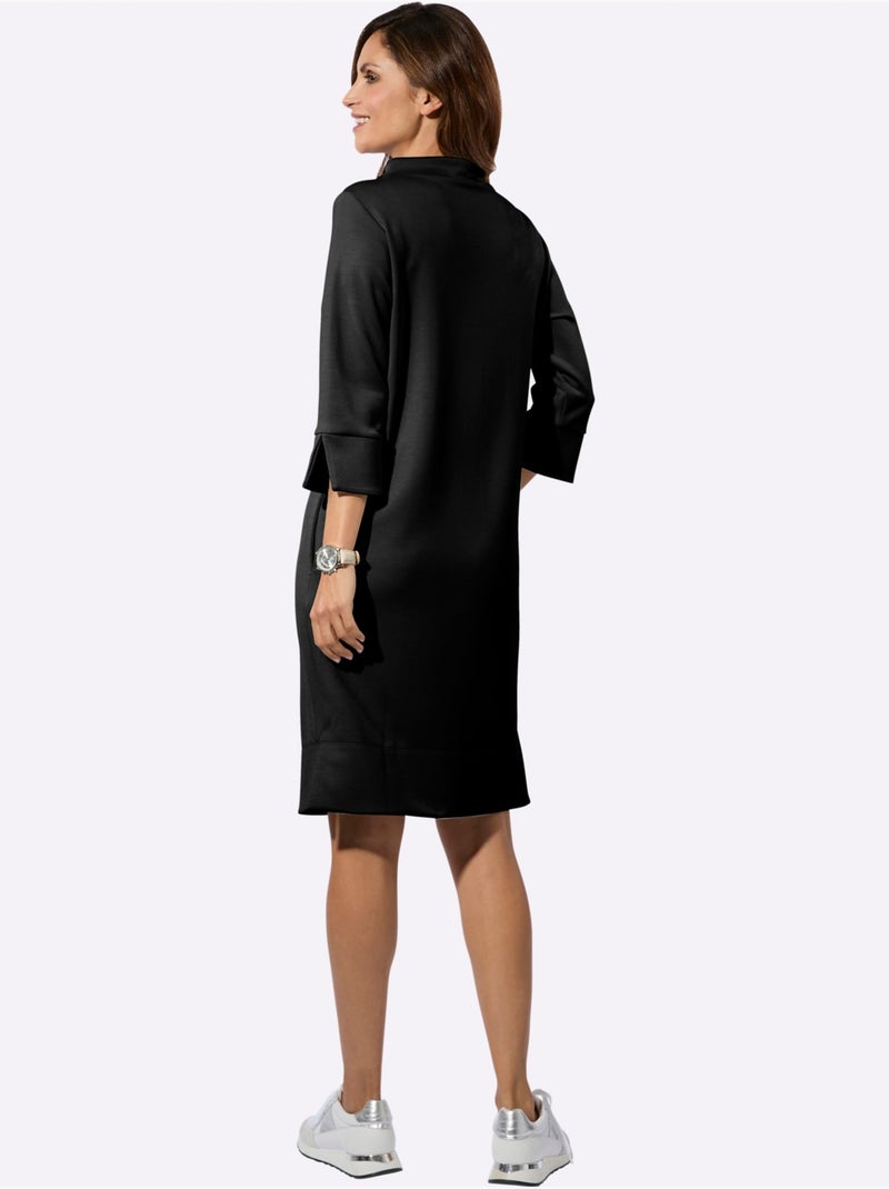 Robe En Jersey Coupe Affinante - Taille Standard - Witt Noir - Kiabi