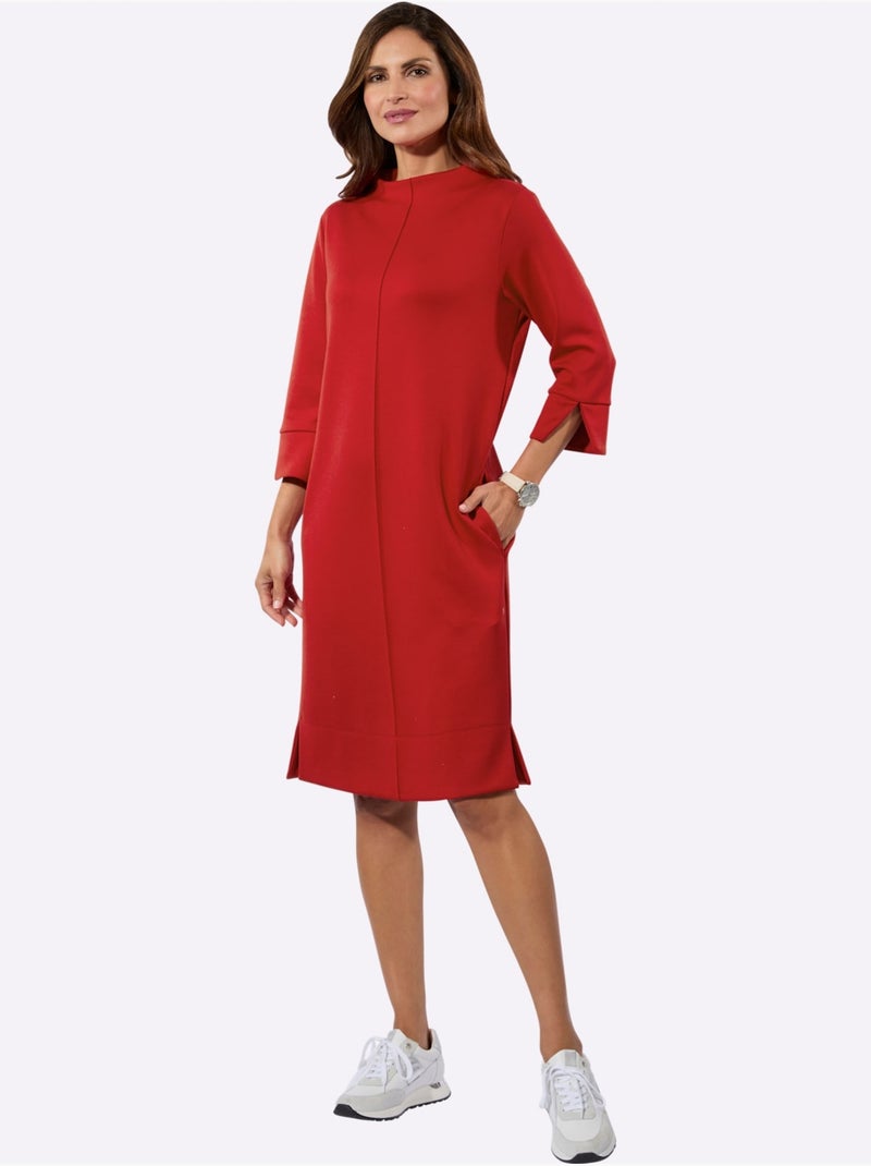 Robe En Jersey Coupe Affinante - Taille Standard - Witt Rouge - Kiabi