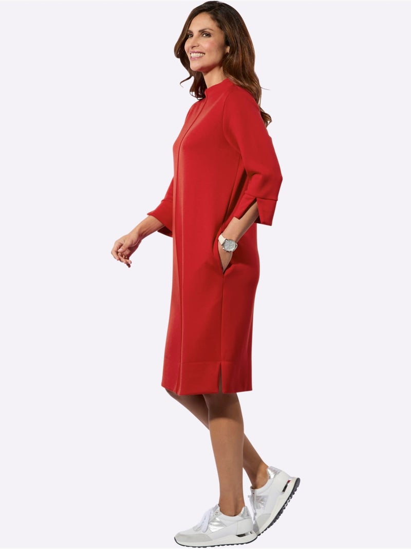 Robe En Jersey Coupe Affinante - Taille Standard - Witt Rouge - Kiabi