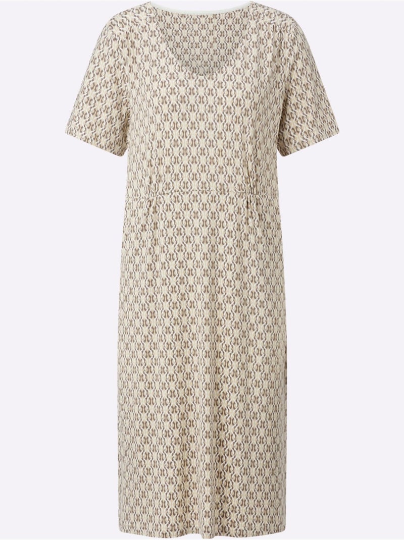 Robe En Jersey Coupe Affinante - Taille Standard - Witt Sable - Kiabi