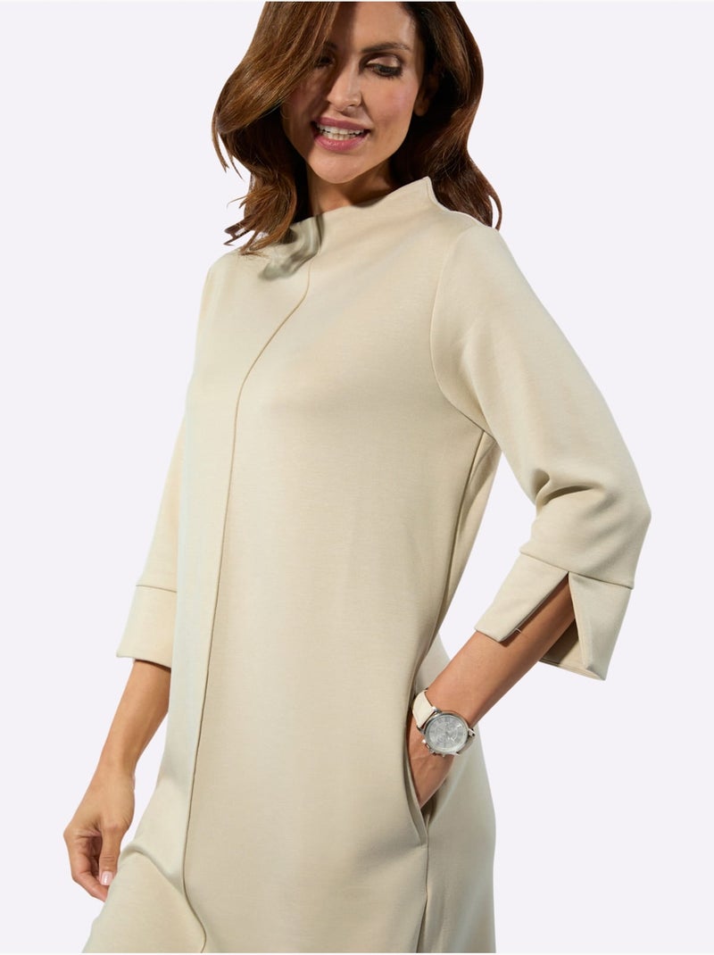 Robe En Jersey Coupe Affinante - Taille Standard - Witt Sable - Kiabi