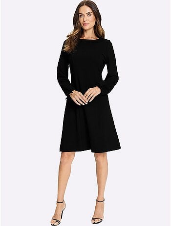Robe En Jersey Coutures Princesse Structurantes - Taille Standard - Helline