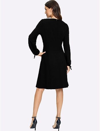 Robe En Jersey Coutures Princesse Structurantes - Taille Standard - Helline