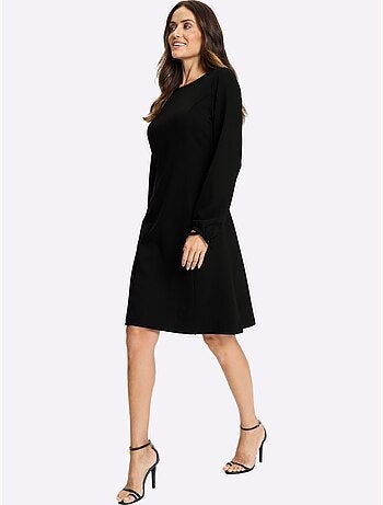 Robe En Jersey Coutures Princesse Structurantes - Taille Standard - Helline