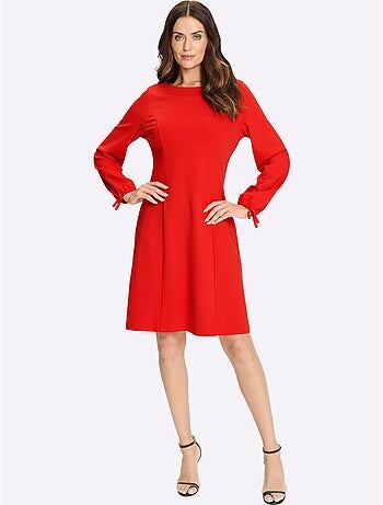 Robe En Jersey Coutures Princesse Structurantes - Taille Standard - Helline