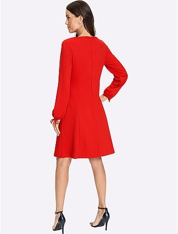 Robe En Jersey Coutures Princesse Structurantes - Taille Standard - Helline