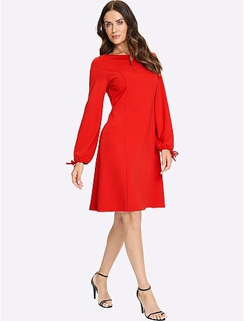 Robe En Jersey Coutures Princesse Structurantes - Taille Standard - Helline
