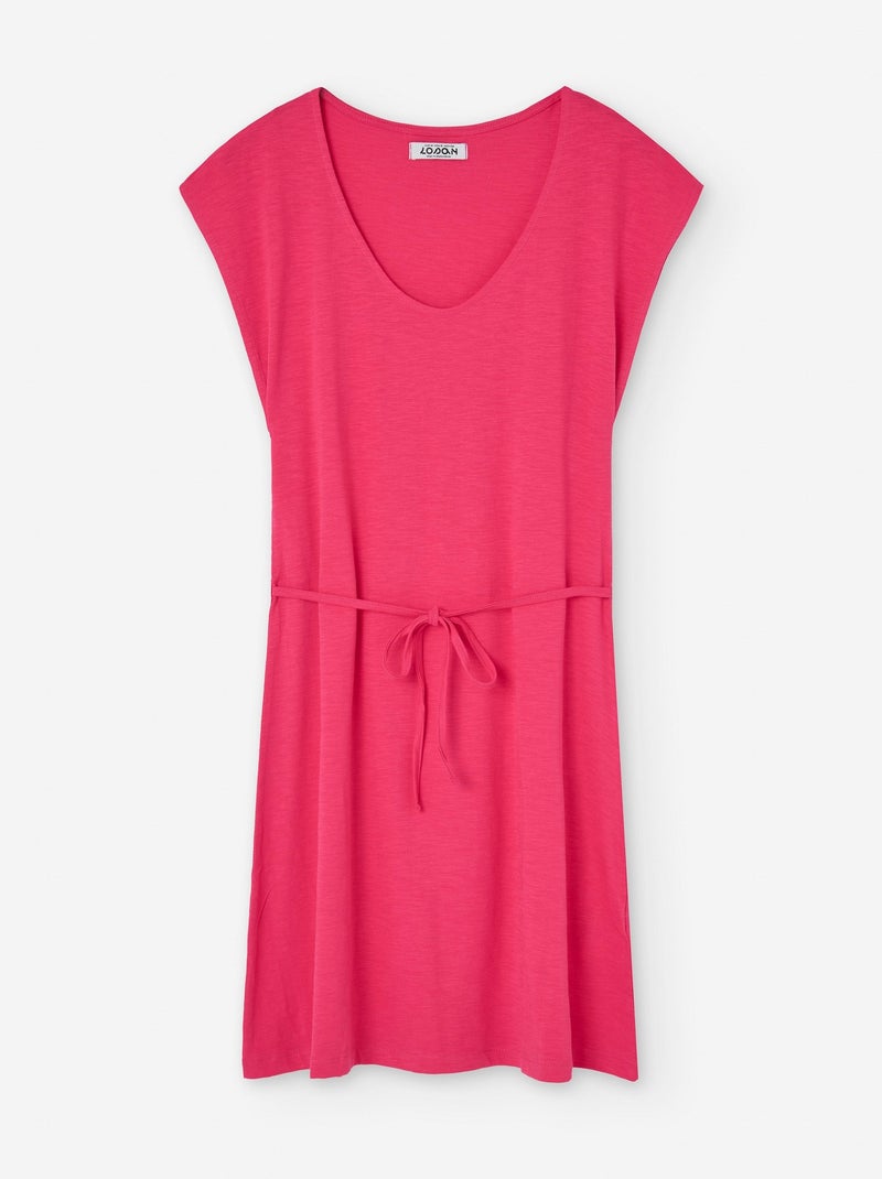 Robe en Jersey de Coton Rose - Kiabi
