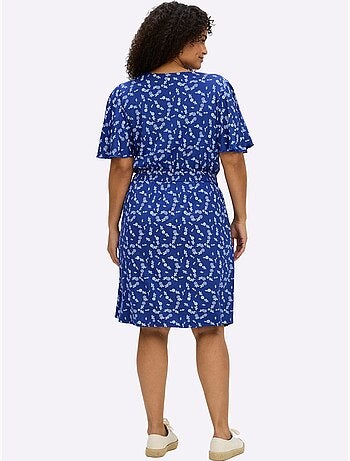 Robe En Jersey Encolure En V Affinante - Taille Standard - Sheego