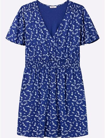 Robe En Jersey Encolure En V Affinante - Taille Standard - Sheego