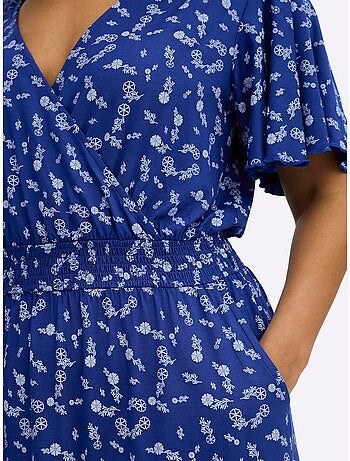 Robe En Jersey Encolure En V Affinante - Taille Standard - Sheego