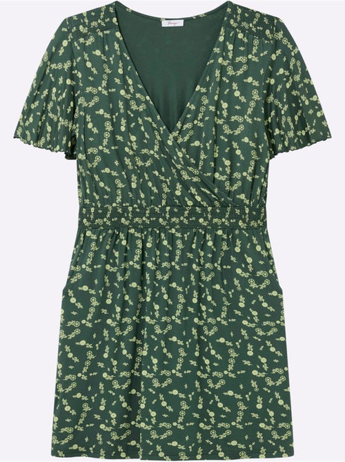 Robe En Jersey Encolure En V Affinante - Taille Standard - Sheego - Kiabi Robe En Jersey Encolure En V Affinante - Taille Standard - Sheego - Kiabi