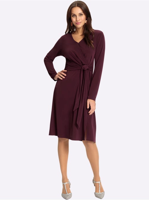 Robe En Jersey Encolure En V Chevauchante - Taille Courte - Witt - Kiabi