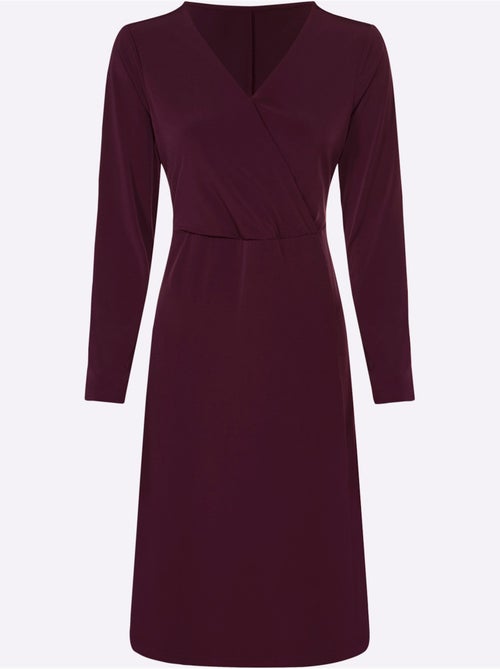 Robe En Jersey Encolure En V Chevauchante - Taille Courte - Witt - Kiabi