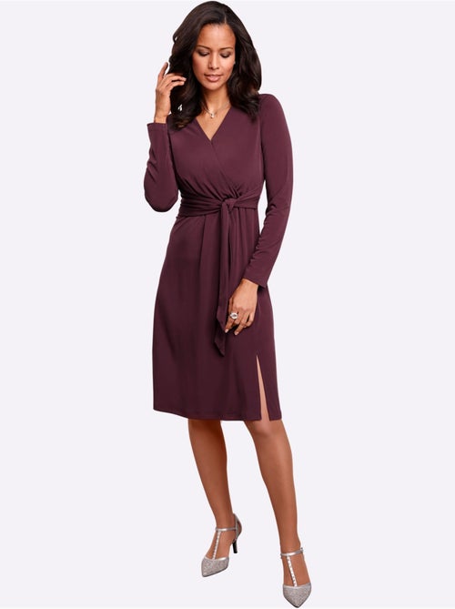 Robe En Jersey Encolure En V Chevauchante - Taille Standard - Witt - Kiabi