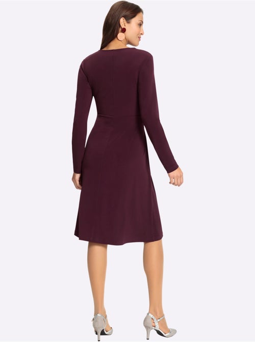 Robe En Jersey Encolure En V Chevauchante - Taille Standard - Witt - Kiabi
