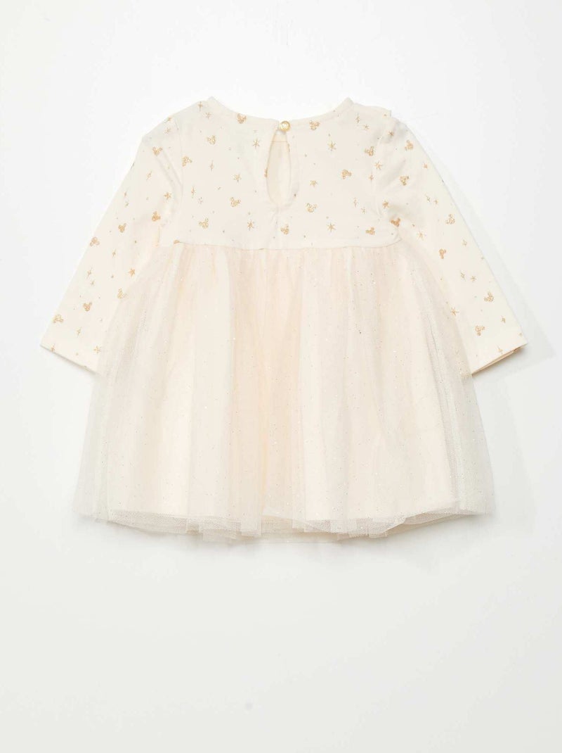 Robe en jersey et en tulle 'Disney' Blanc - Kiabi