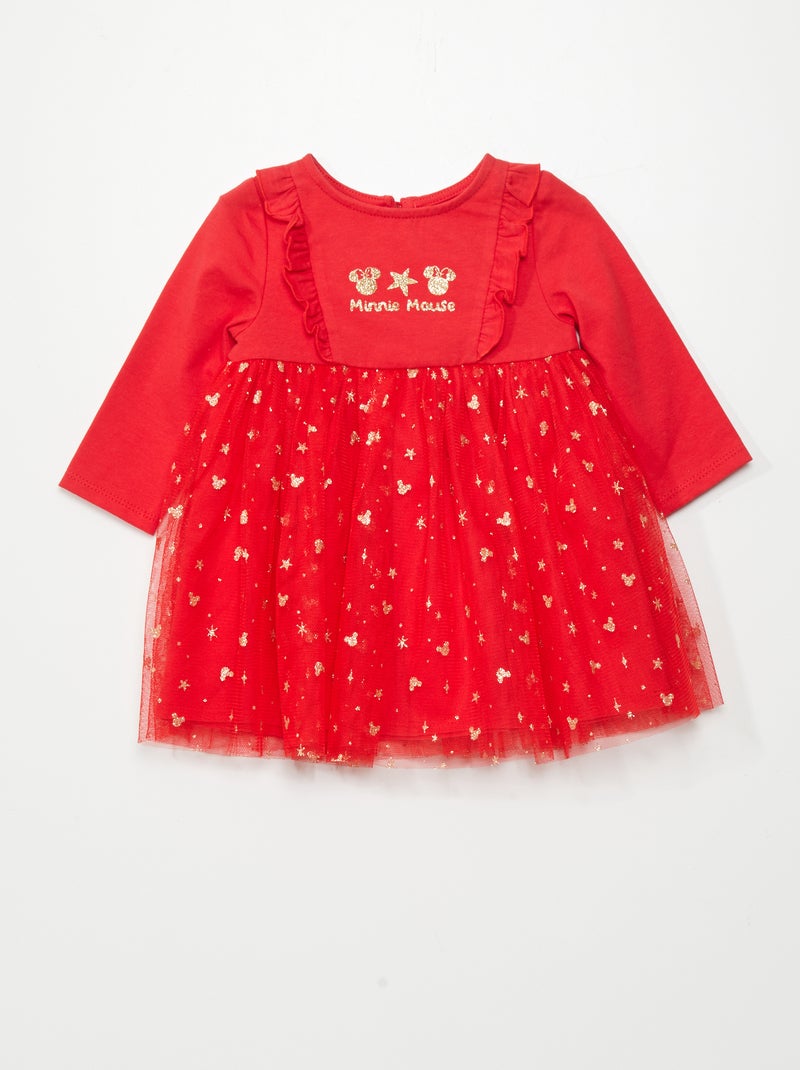 Robe en jersey et en tulle 'Disney' Rouge - Kiabi