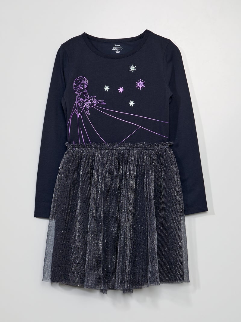 Robe en jersey et tulle 'Reine des Neiges' Bleu - Kiabi