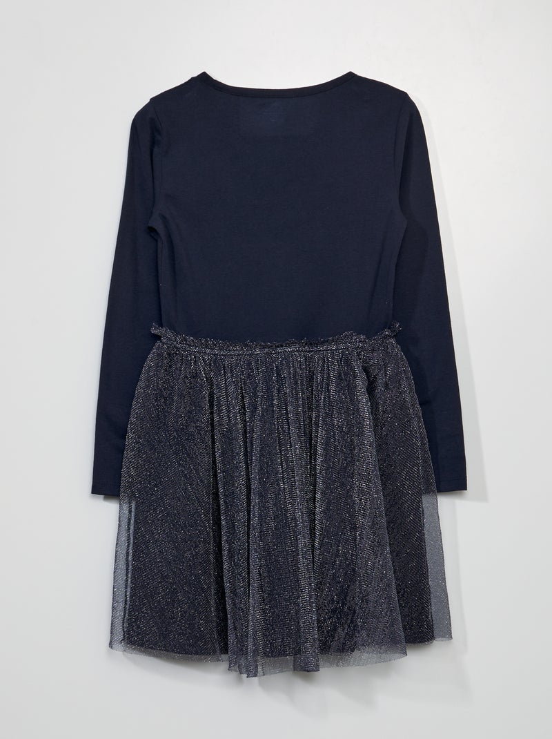 Robe en jersey et tulle 'Reine des Neiges' Bleu - Kiabi