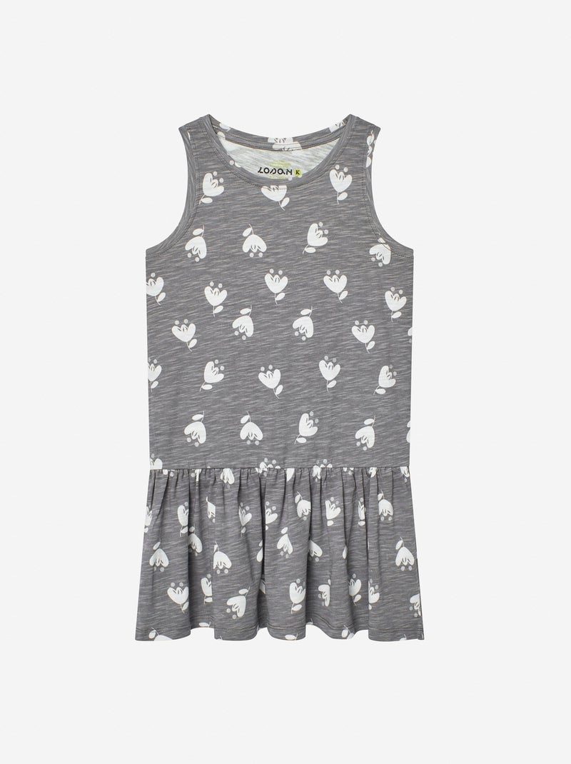 Robe en Jersey Floral Gris foncé - Kiabi