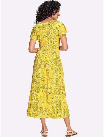 Robe en jersey fluide à col V et manches chauve-souris - Taille standard - Witt