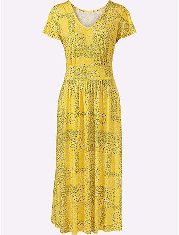 Robe en jersey fluide à col V et manches chauve-souris - Taille standard - Witt