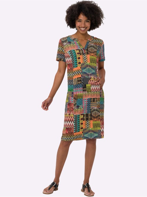 Robe En Jersey Imprimé Mode - Taille Standard - Helline - Kiabi