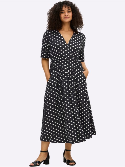 Robe En Jersey Joli Motif à Pois - Taille Standard - Sheego - Kiabi
