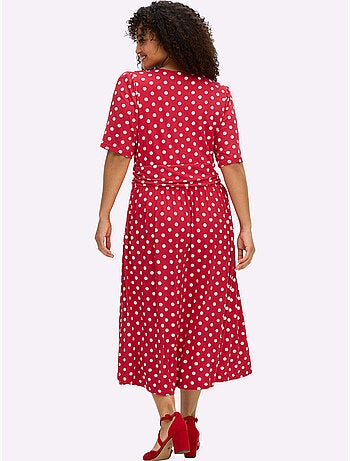 Robe En Jersey Joli Motif à Pois - Taille Standard - Sheego