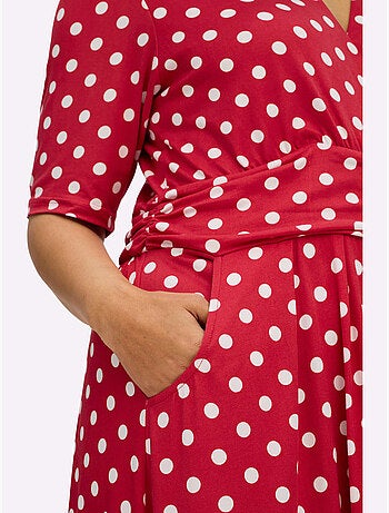 Robe En Jersey Joli Motif à Pois - Taille Standard - Sheego