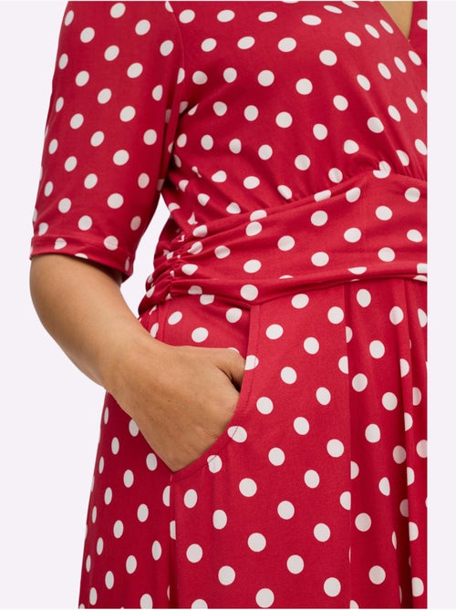 Robe En Jersey Joli Motif à Pois - Taille Standard - Sheego - Kiabi