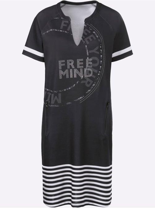 Robe En Jersey Jolies Pierres Brillantes Fantaisie - Taille Standard - helline - Kiabi