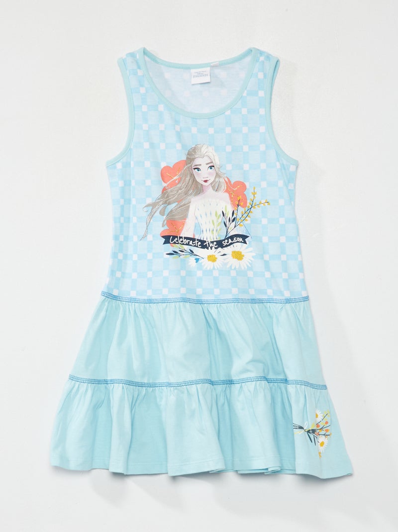 Robe en jersey 'La reine des neiges' 'Disney' bleu - Kiabi