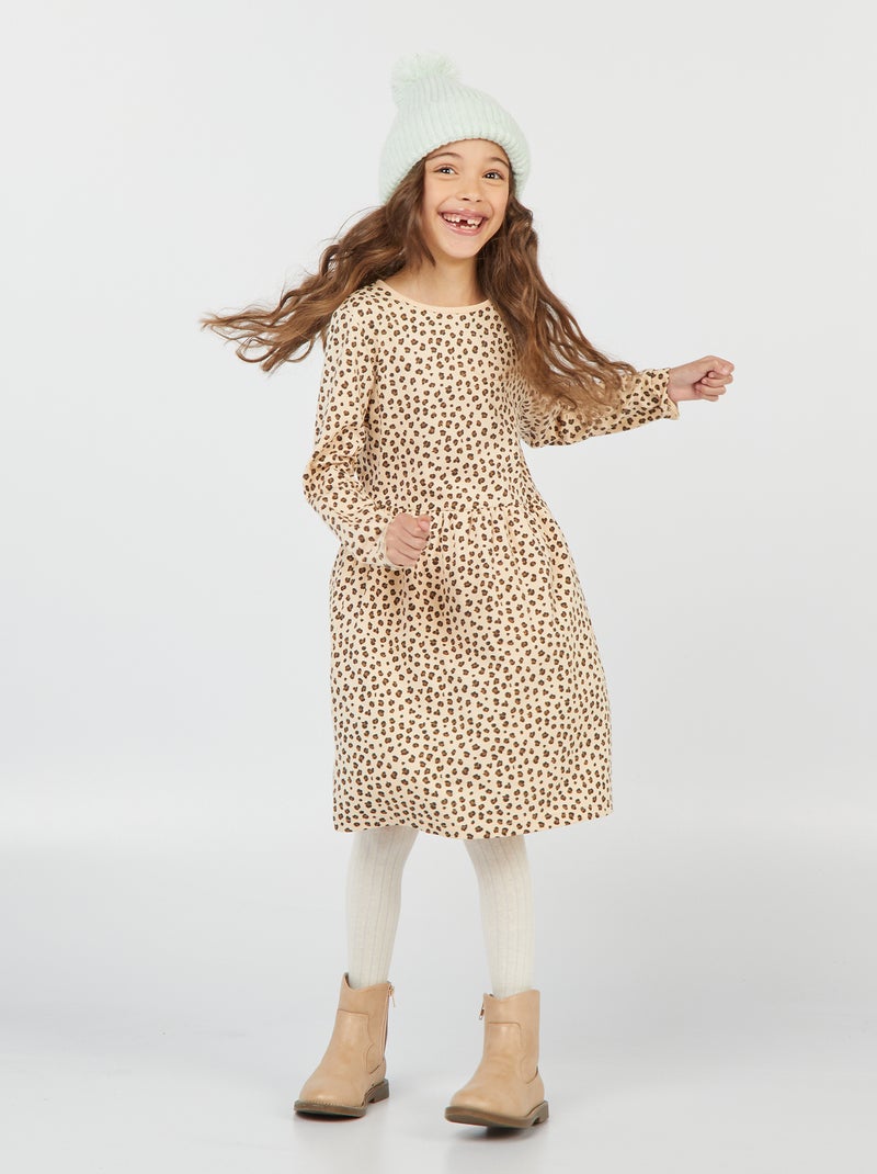 Robe en jersey léopard léopard - Kiabi