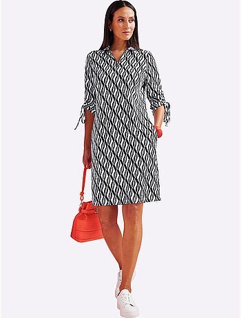 Robe En Jersey Lien Réglable Aux Manches - Taille Standard - Helline
