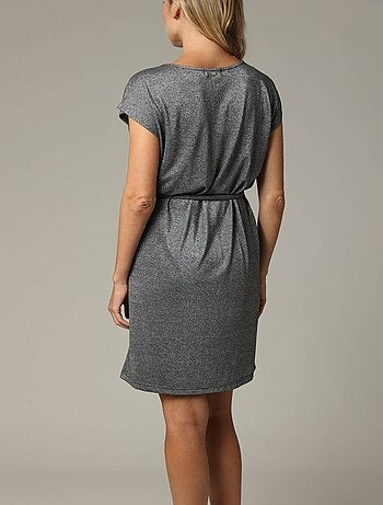Robe en jersey lurex avec ceinture intégrée 'Deeluxe'
