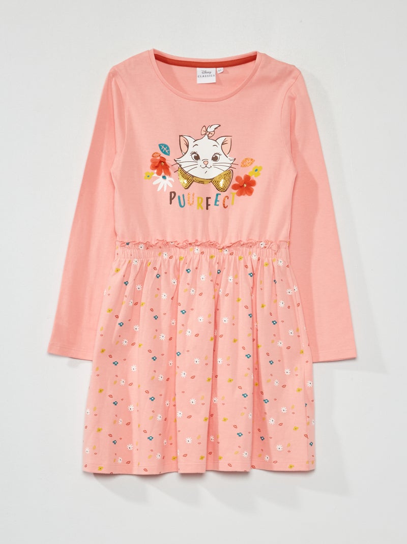 Robe en jersey 'Marie' 'Les Aristochats' Rose - Kiabi