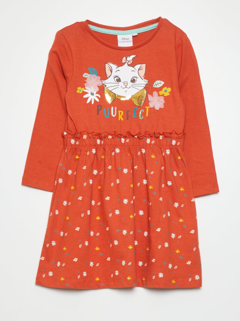 Robe en jersey 'Marie' 'Les Aristochats' Rouge - Kiabi