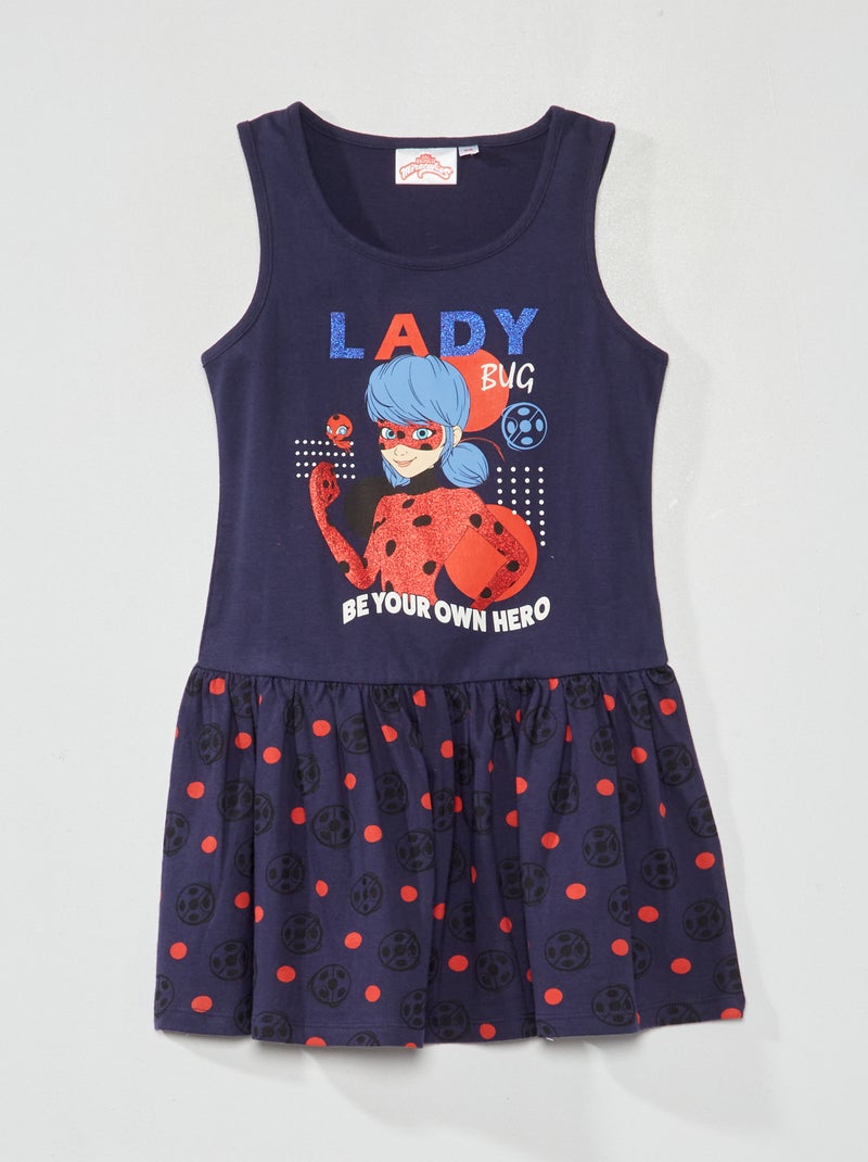 Robe en jersey 'Miraculous' bleu marine - Kiabi